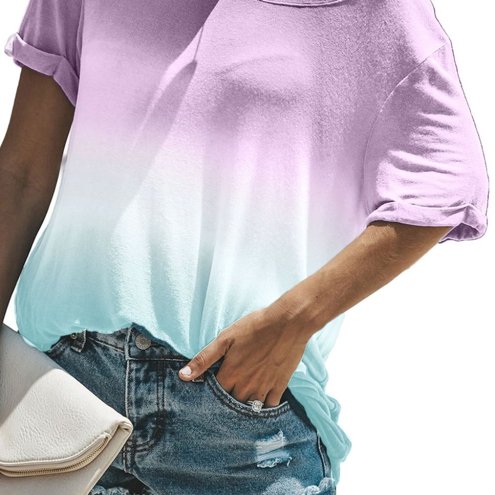 Ombre Off The Shoulder Flowy Top